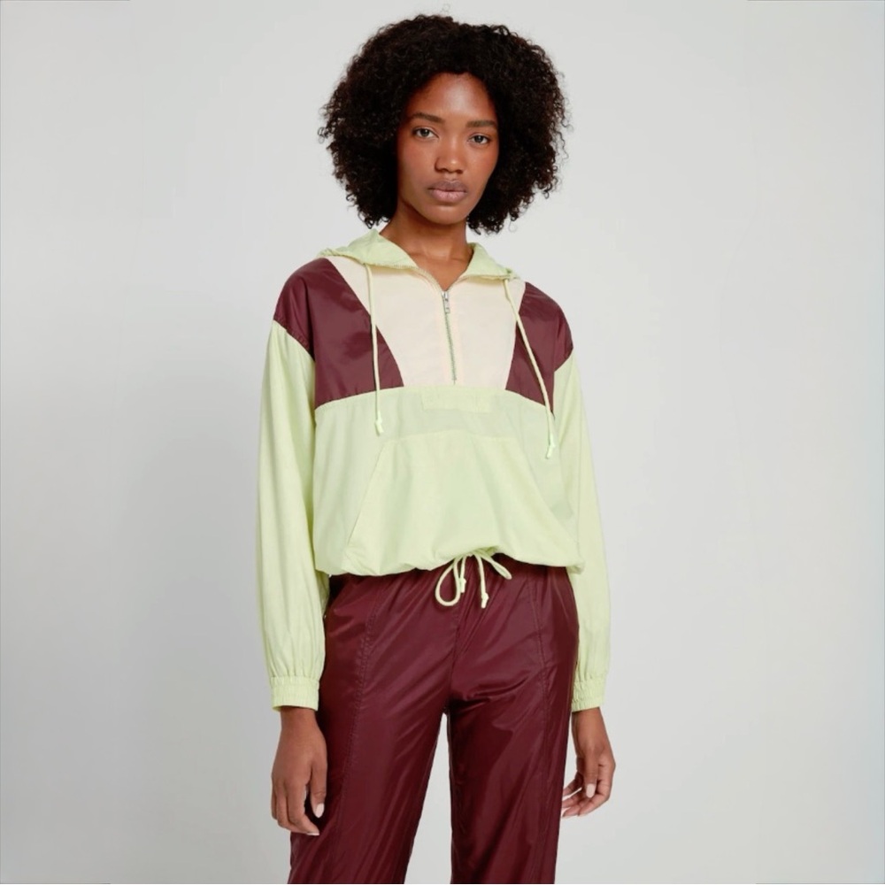 Frank And Oak Colourblock Recycled Nylon Anorak Hoodie Size S